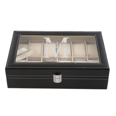 Miller Leather 10 Slot Personalized Watch Box