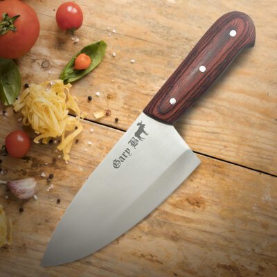 Personalized Elk 10" Butcher Knife w/ Wood Handle