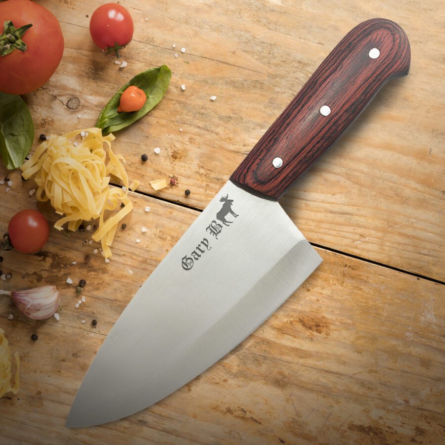 Personalized Elk 10" Butcher Knife w/ Wood Handle