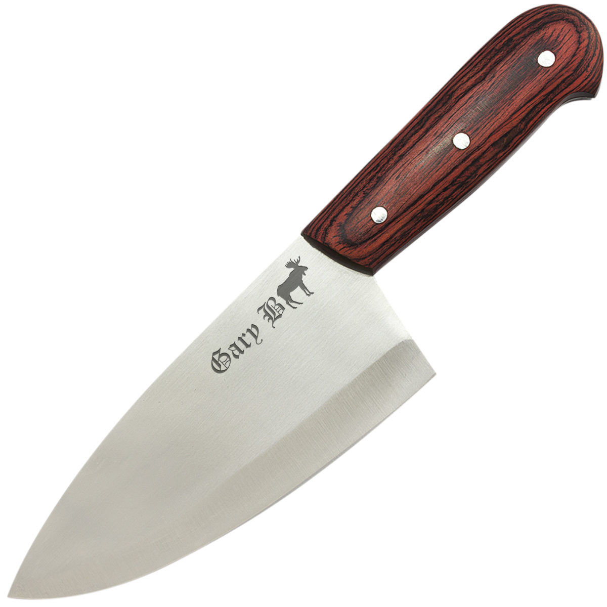Personalized Elk 10" Butcher Knife w/ Wood Handle - Image 4