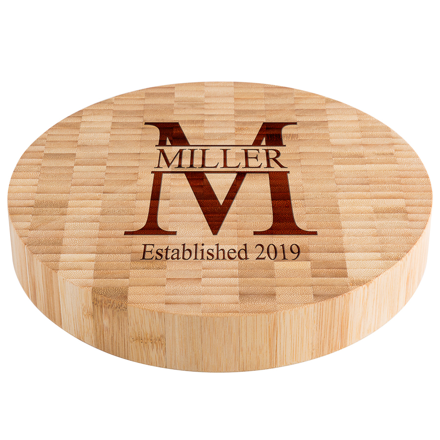Personalized Round Butcher Block Serving Board - Image 2