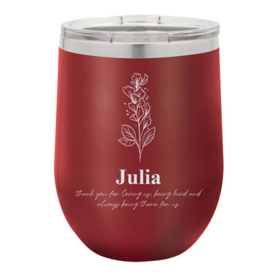 Personalized Mother's Day Design 12 oz. Vacuum Insulated Stemless Wine Tumbler