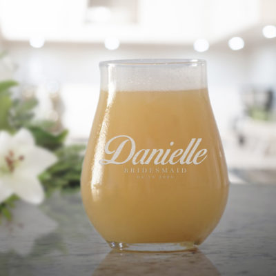 Personalized Bridesmaid 13 oz. Stemless Tulip Glass