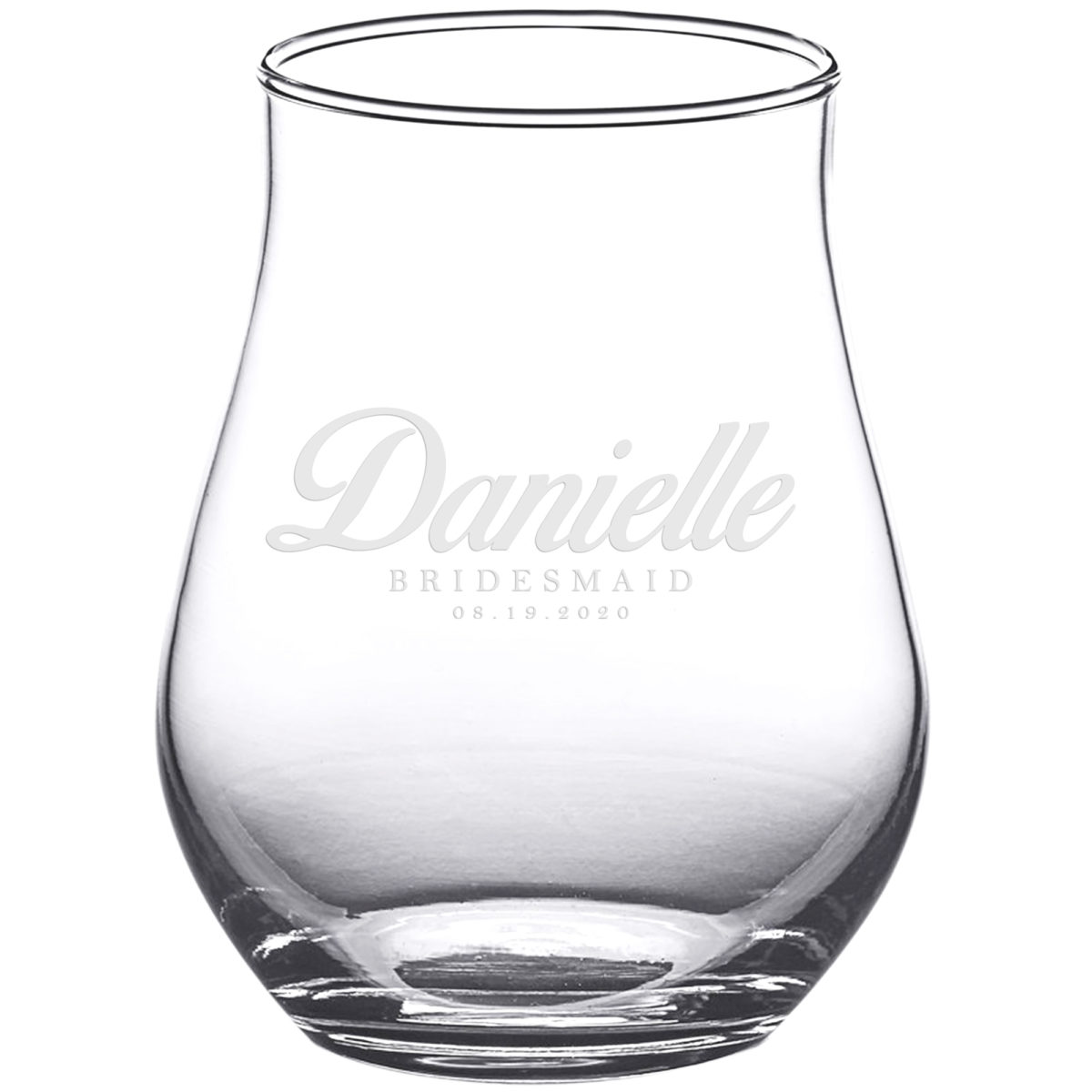 Personalized Bridesmaid 13 oz. Stemless Tulip Glass - Image 4