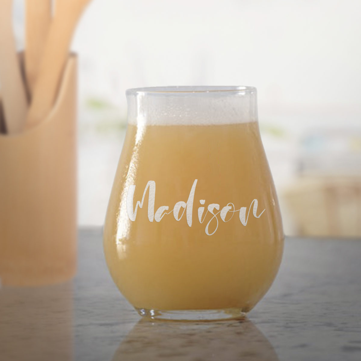Personalized 13 oz. Stemless Tulip Glass