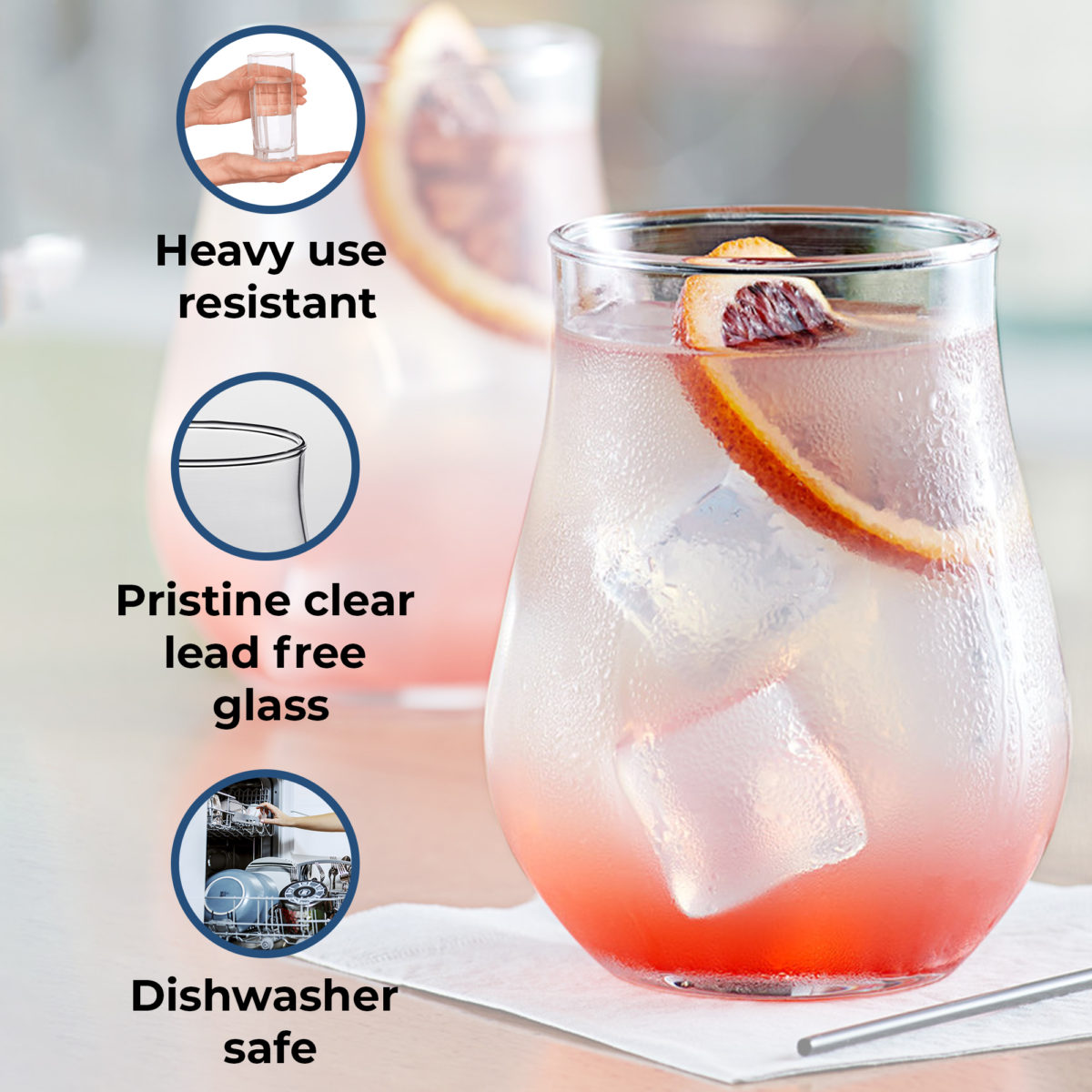 Personalized Wedding 13 oz. Stemless Tulip Glass - Image 2