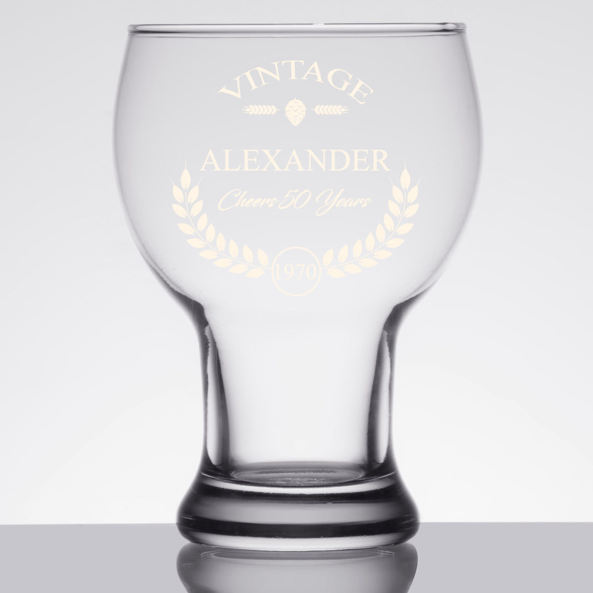 Personalized Vintage Craft Beer Glass - Image 2