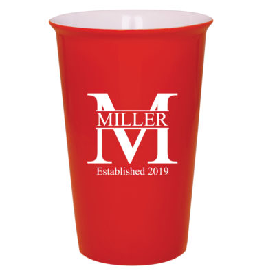 Personalized Split Monogram 14 oz. Latte Ceramic Mug