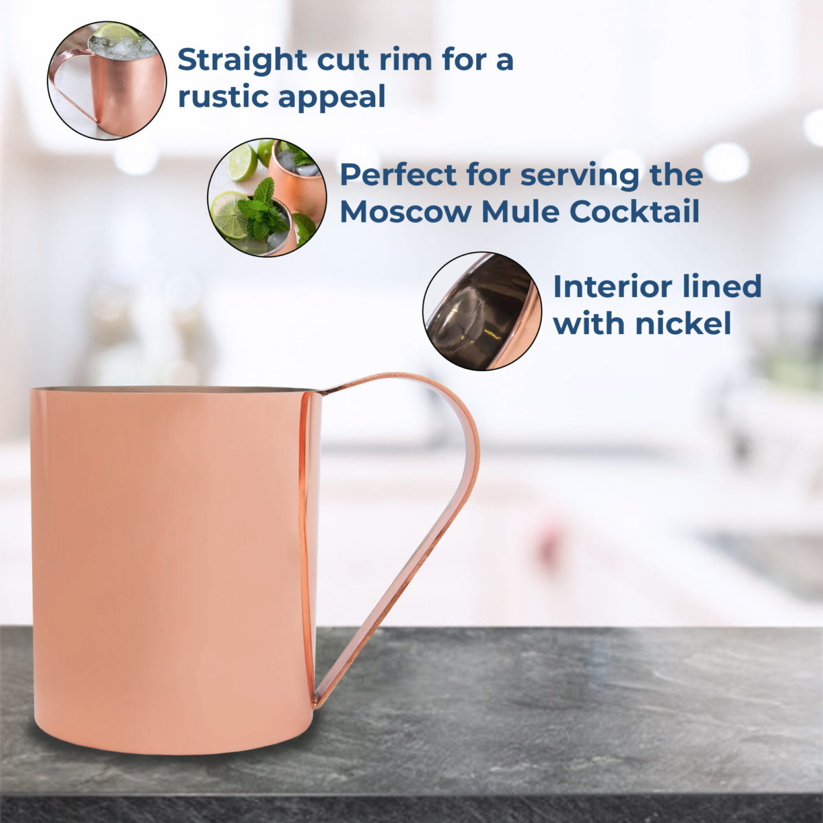 Personalized 14oz. Copper Moscow Mule Mug - Image 2