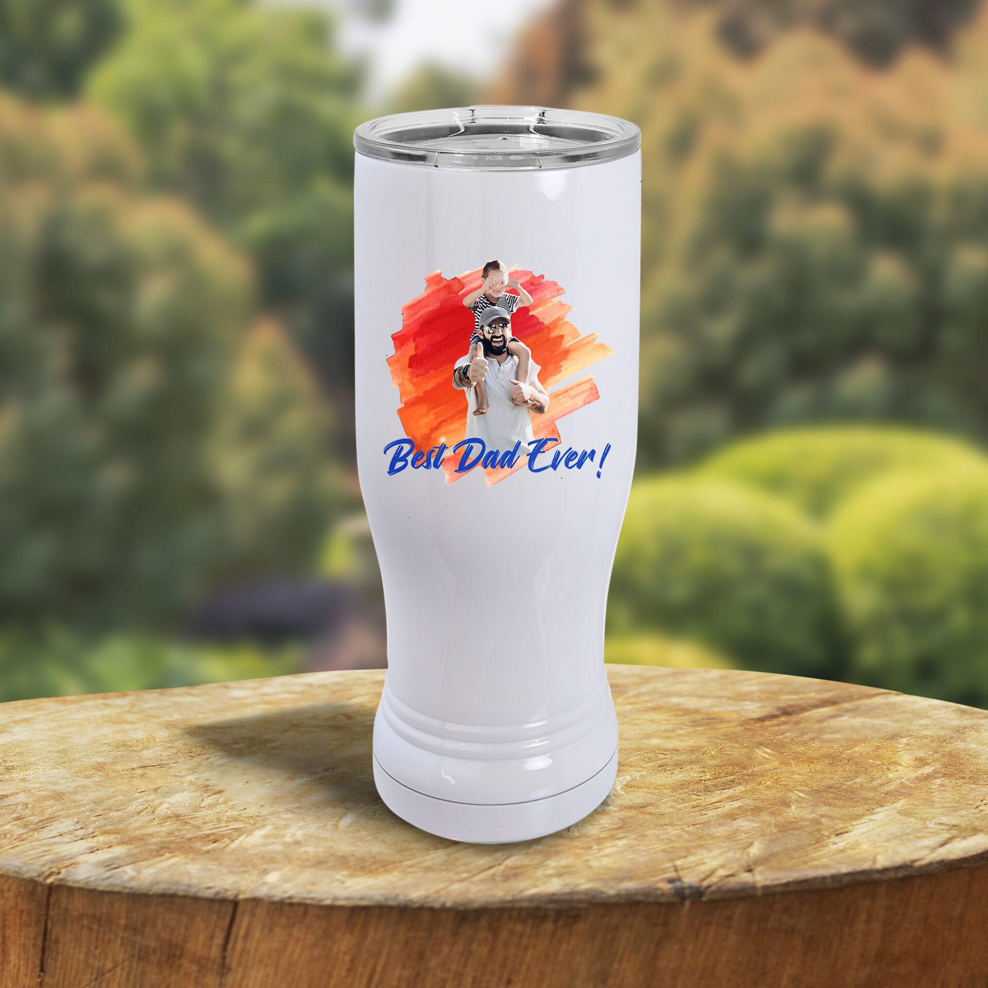 Personalized Cartoon Photo 14 oz. Insulated Pilsner Tumbler