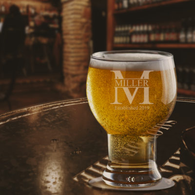Personalized Monogram 16 oz. Craft Beer Glass