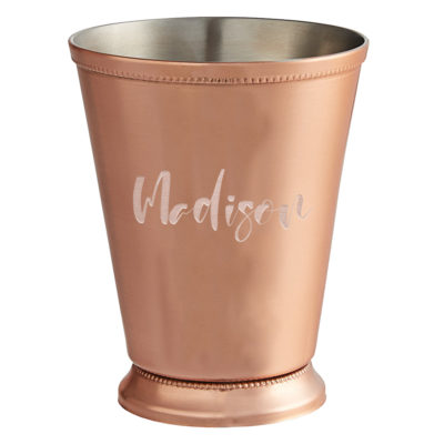 Personalized 16 oz. Mint Julep Cup w/ Beaded Detailing