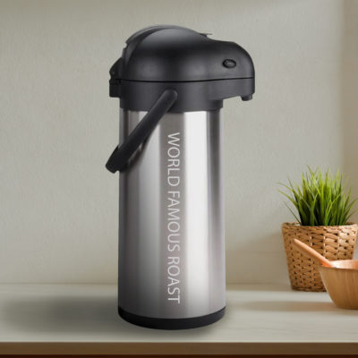 Personalized 2.5 Liter Stainless Steel Lined Airpot with Lever