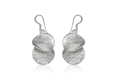 Silver Earrings-Sanded