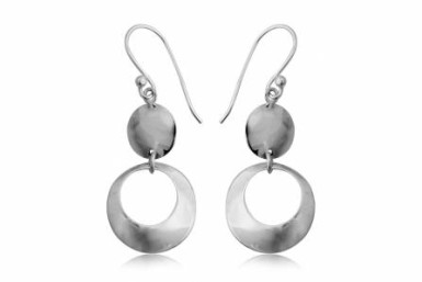 Silver Earrings-Double