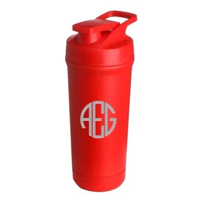 Personalized Round Monogram 27 oz. Stainless Steel Protein Shaker