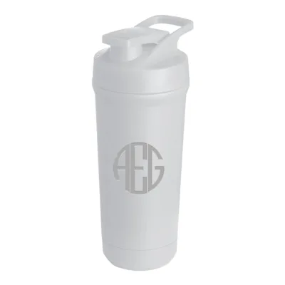 Personalized Round Monogram 27 oz. Stainless Steel Protein Shaker