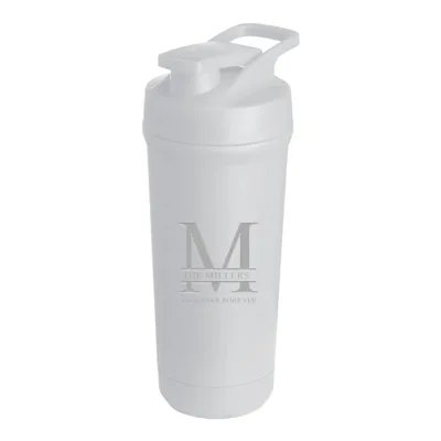 Personalized Split Letter Monogram 27 oz. Stainless Steel Protein Shaker