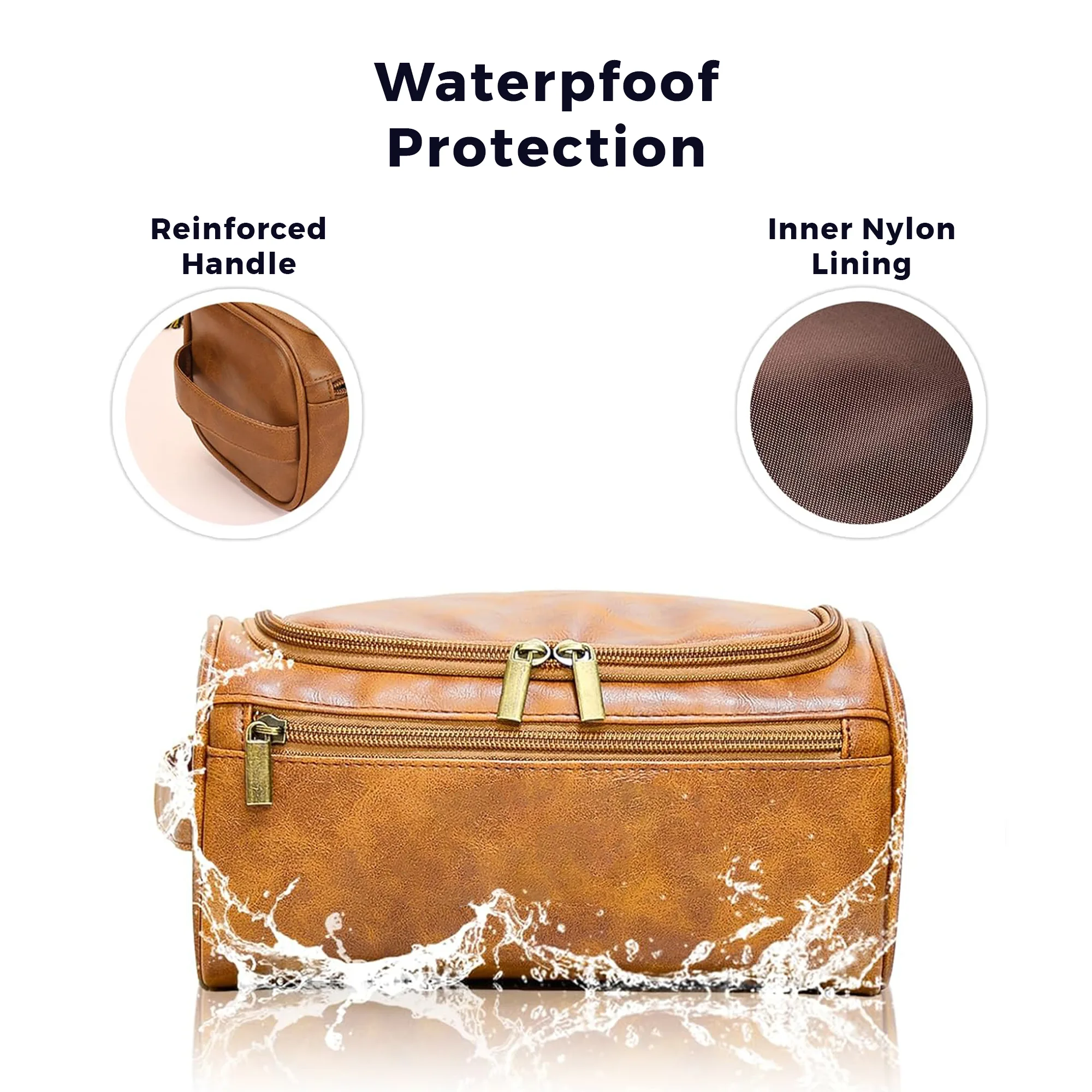 Personalized Split Letter Monogram Travel Toiletry Bag - Image 2