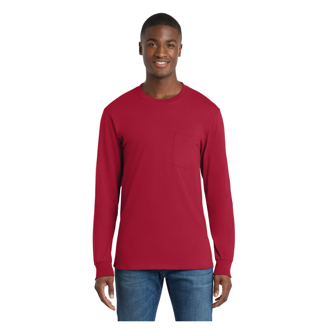 Port & Company - Long Sleeve Essential Pocket Tee Port & Company - Long Sleeve Essential Pocket Tee