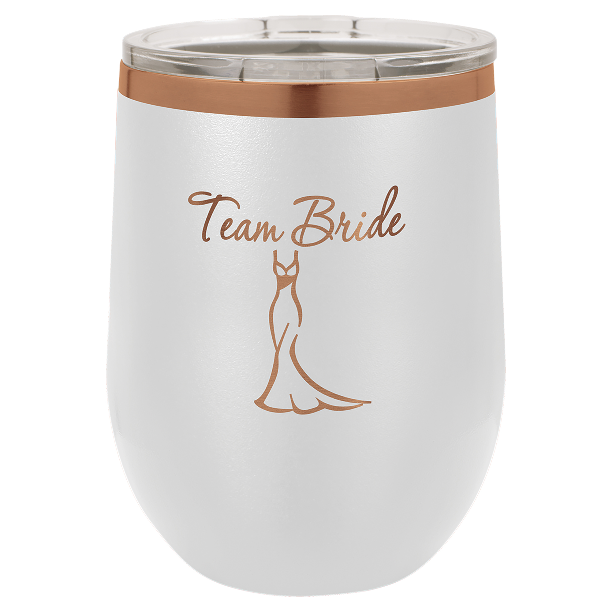 Personalized 12 oz. Ion-Plated Stemless Wine Tumbler with Lid