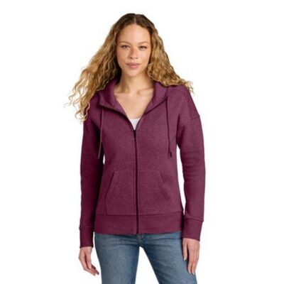 Women's Perfect Weight Fleece Drop Shoulder Full-Zip Hoodie — Primary