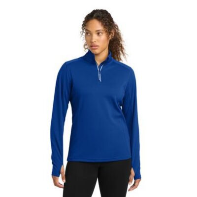 Sport-Tek Ladies Sport-Wick Textured 1/4-Zip Pullover — Primary