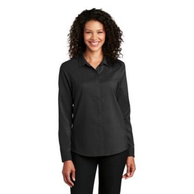 Port Authority Ladies Long Sleeve Performance Staff Shirt — Primary