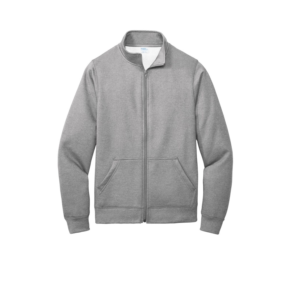 Port & Company Core Fleece Cadet Full-Zip Sweatshirt — Front