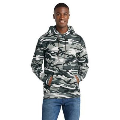 Port & Company Core Fleece Camo Pullover Hooded Sweatshirt — Primary
