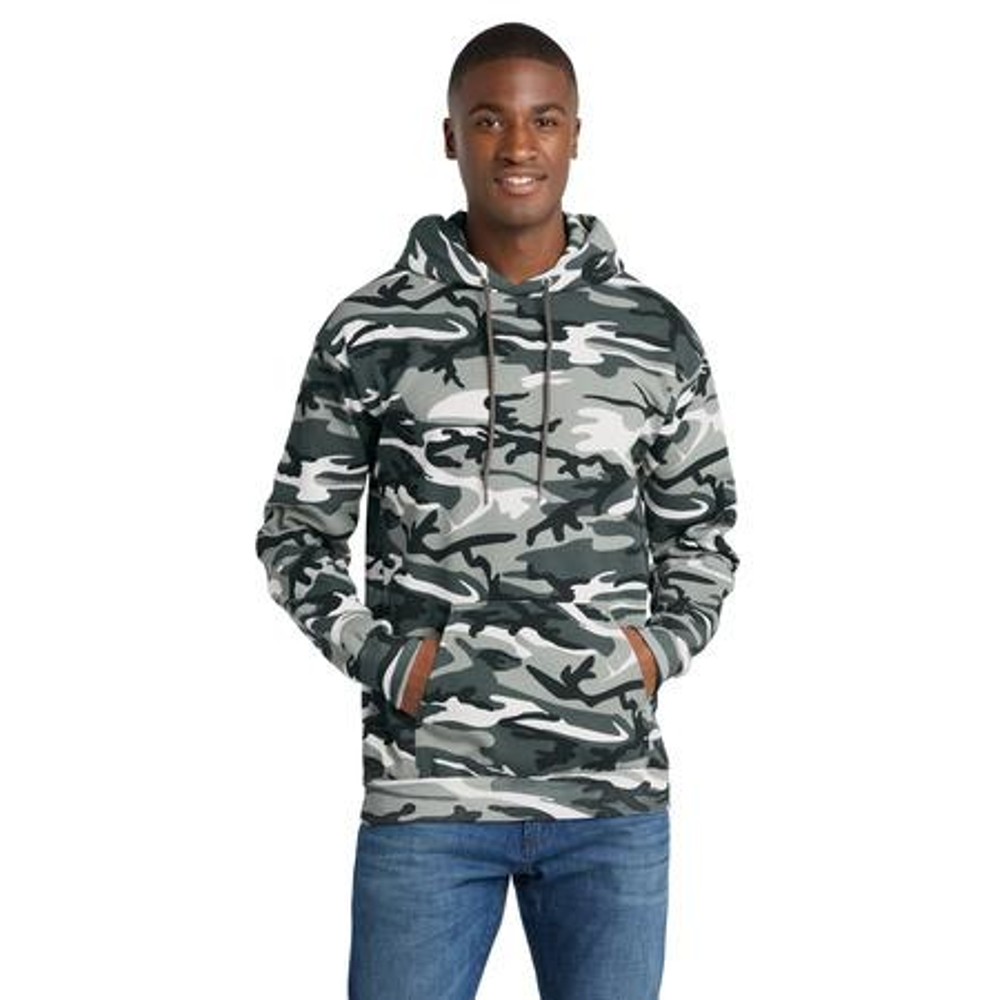 Port & Company Core Fleece Camo Pullover Hooded Sweatshirt — Primary