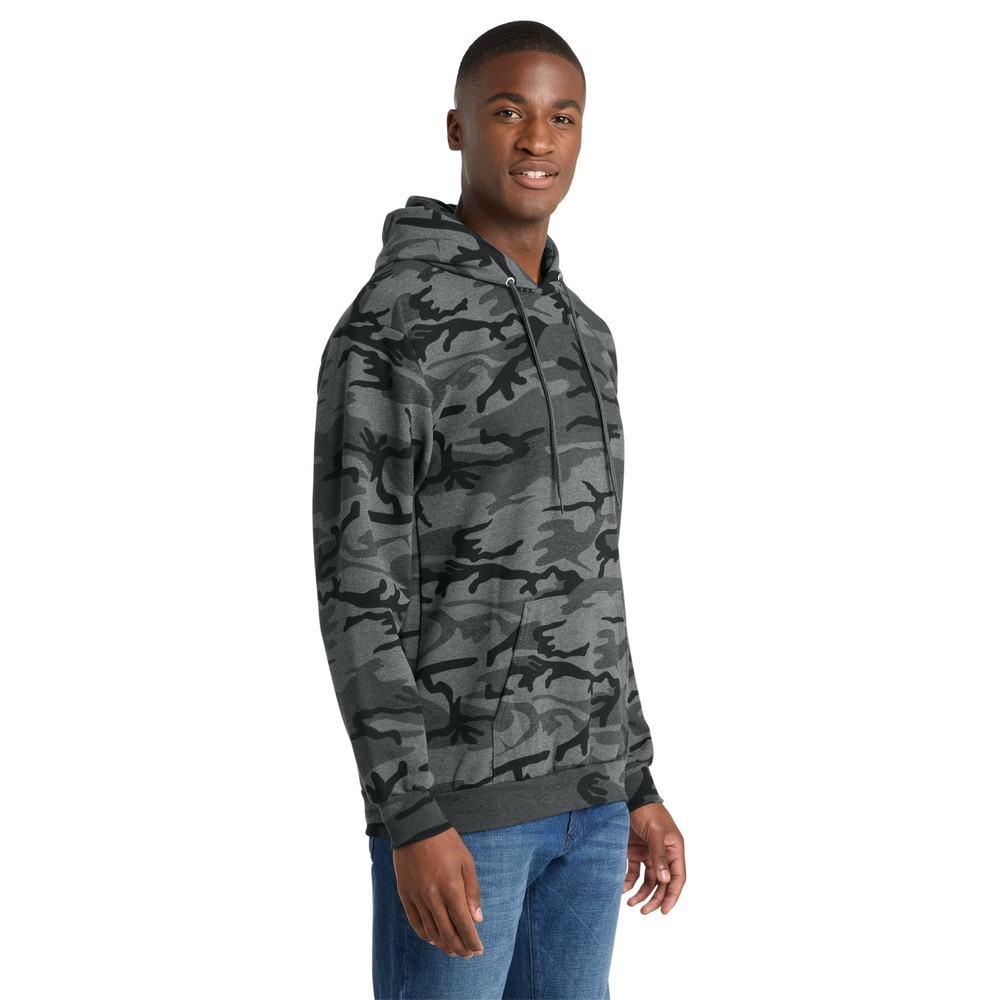 Port & Company Core Fleece Camo Pullover Hooded Sweatshirt — Custom