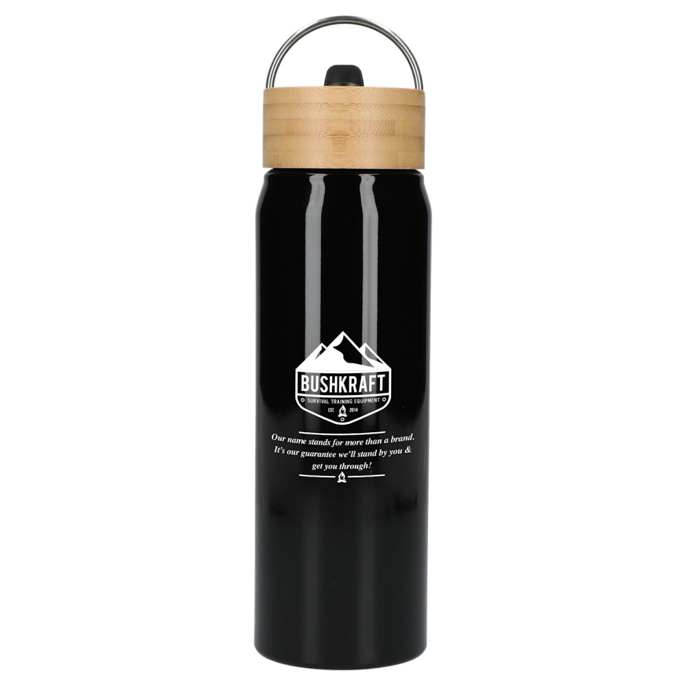 Billy 26oz Aluminum Bottle w/ FSC® Bamboo Lid Billy 26oz Aluminum Bottle w/ FSC® Bamboo Lid