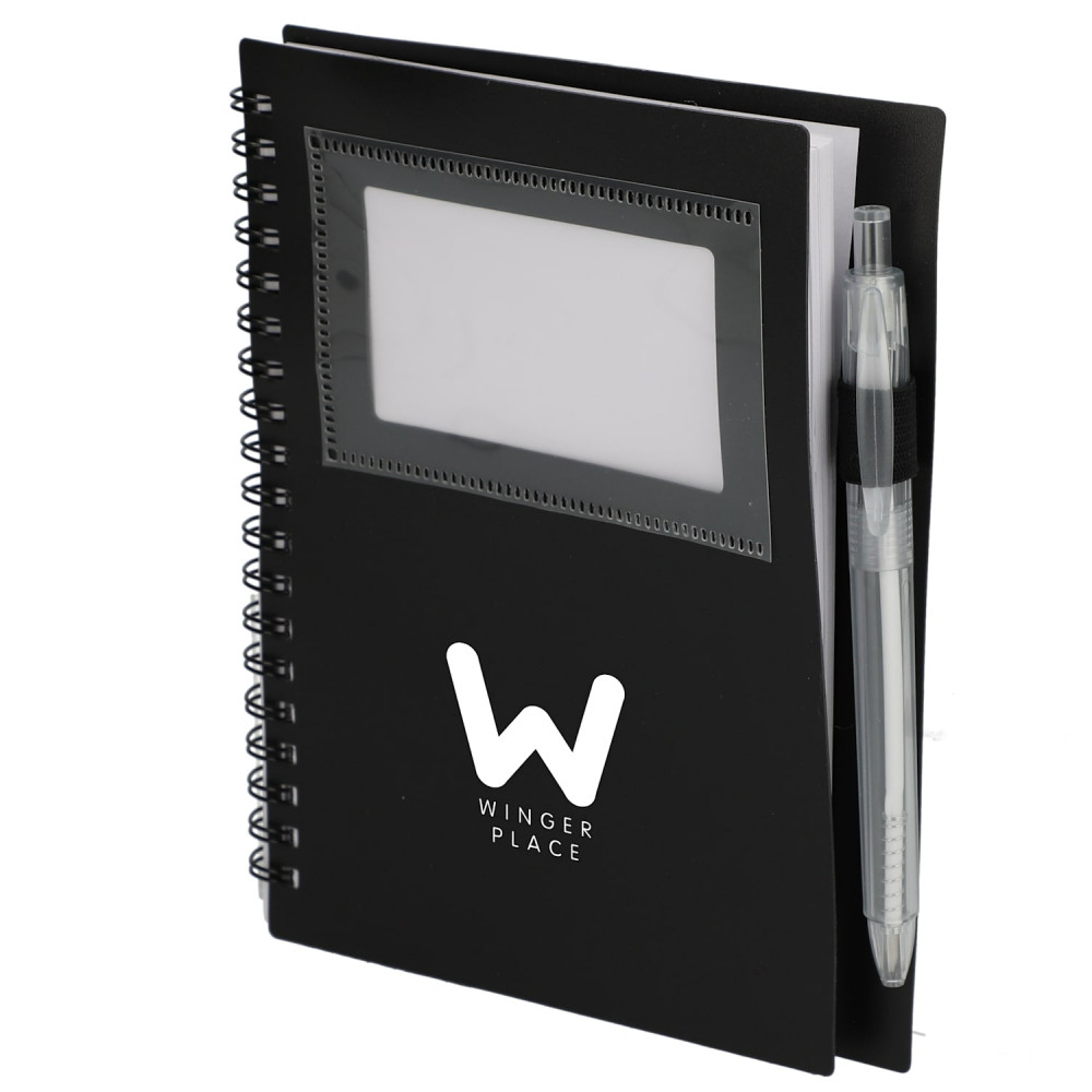 FSC® Recycled 5" x 7" Star Spiral Notebook with Pe