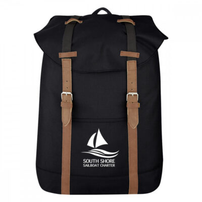 Flap Drawstring Backpack
