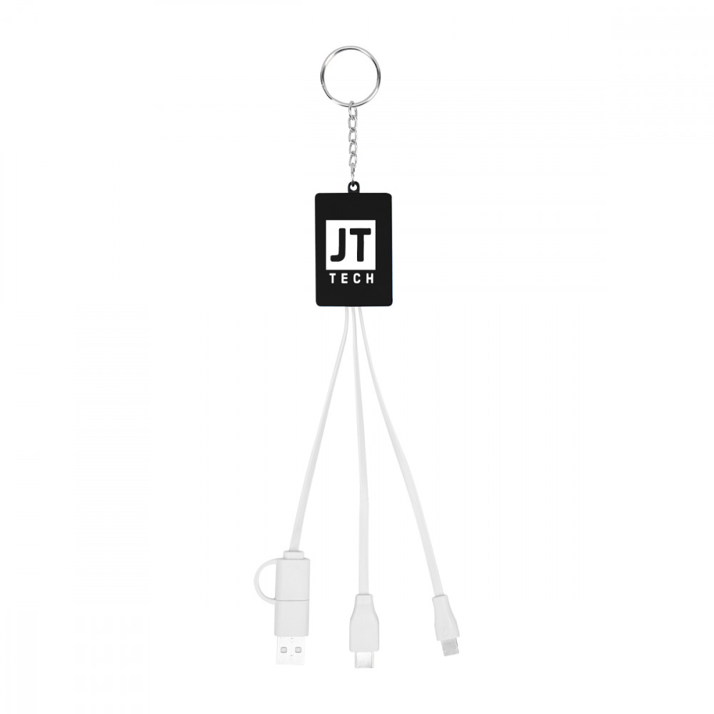 Multi-Charging Cable USB Hub Keyring