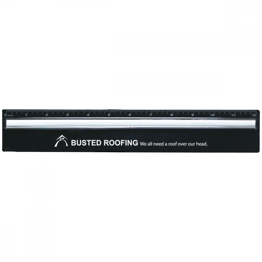Plastic 12" Ruler With Magnifying Glass