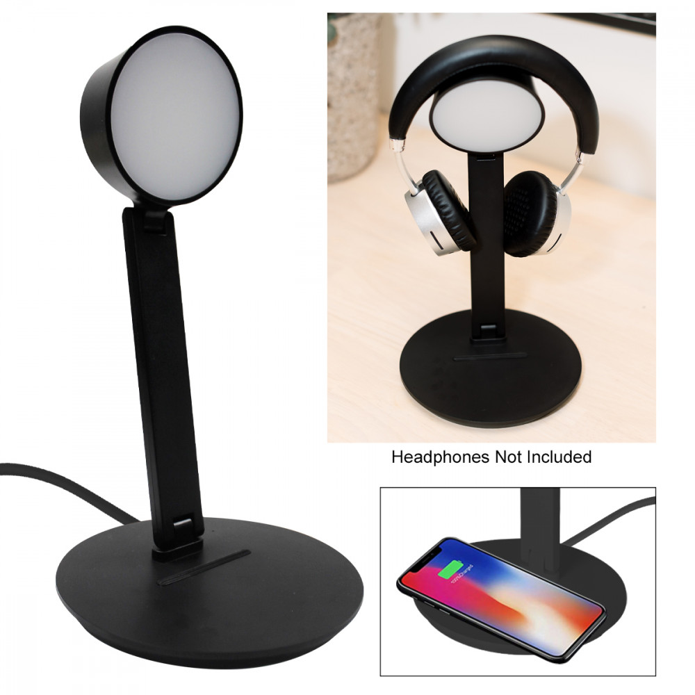 Vanity Light Wireless Charger With Headphone Stand Vanity Light Wireless Charger With Headphone Stand