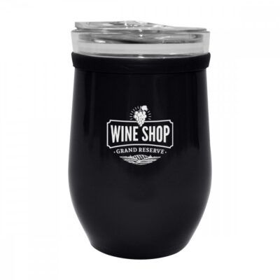 8 Oz. Glass And Stainless Steel Wine Tumbler