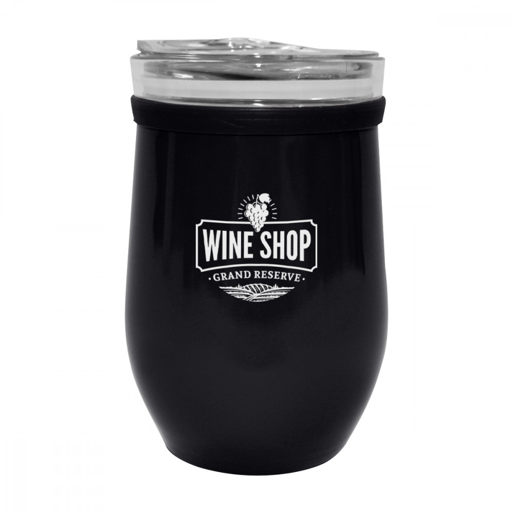 8 Oz. Glass And Stainless Steel Wine Tumbler 8 Oz. Glass And Stainless Steel Wine Tumbler