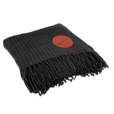 Chunky Knit Blanket With Fringe