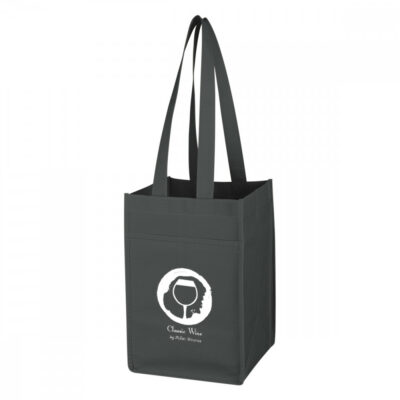 Non-Woven 4 Bottle Wine Tote Bag