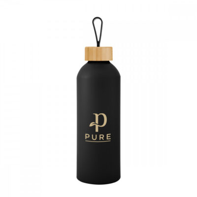 25 Oz. Blaire Recycled Aluminum Bottle With Bamboo Lid And Carry Handle