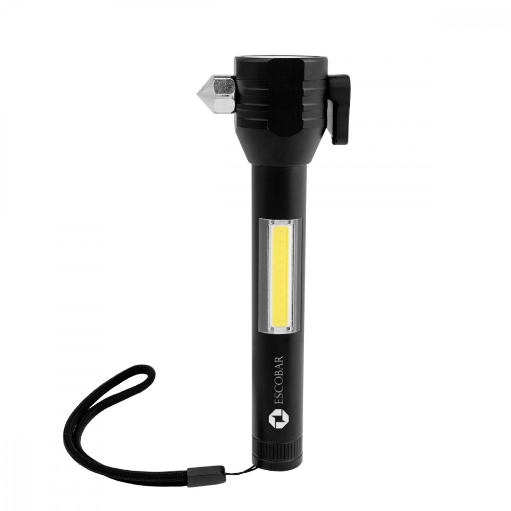 Safety Tool With Rechargeable COB Flashlight 2.0