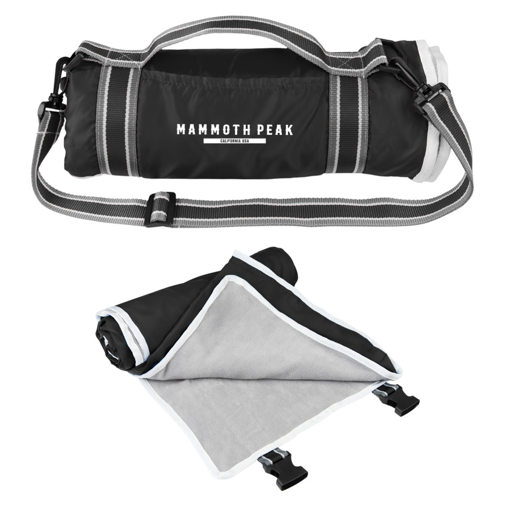 Riverside rPET Roll-Up Blanket With Carrying Handle Riverside rPET Roll-Up Blanket With Carrying Handle