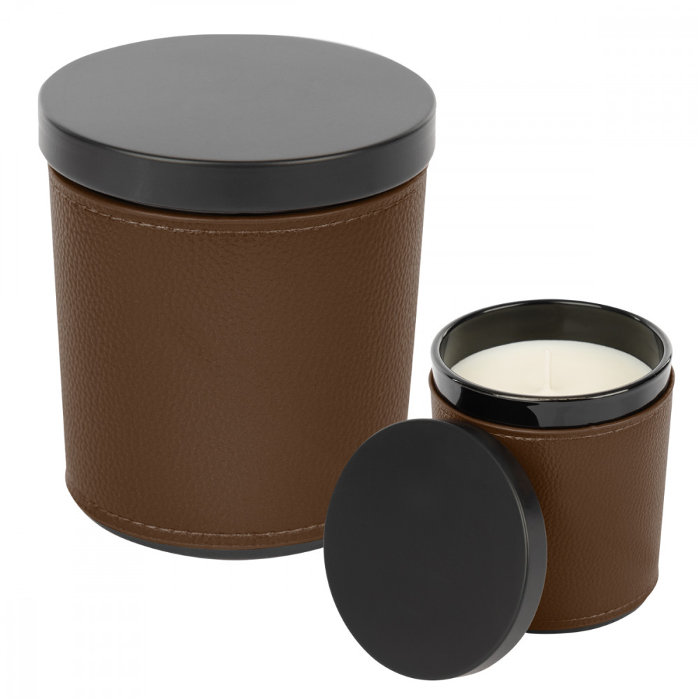 Scented Candle With Leatherette Sleeve Scented Candle With Leatherette Sleeve