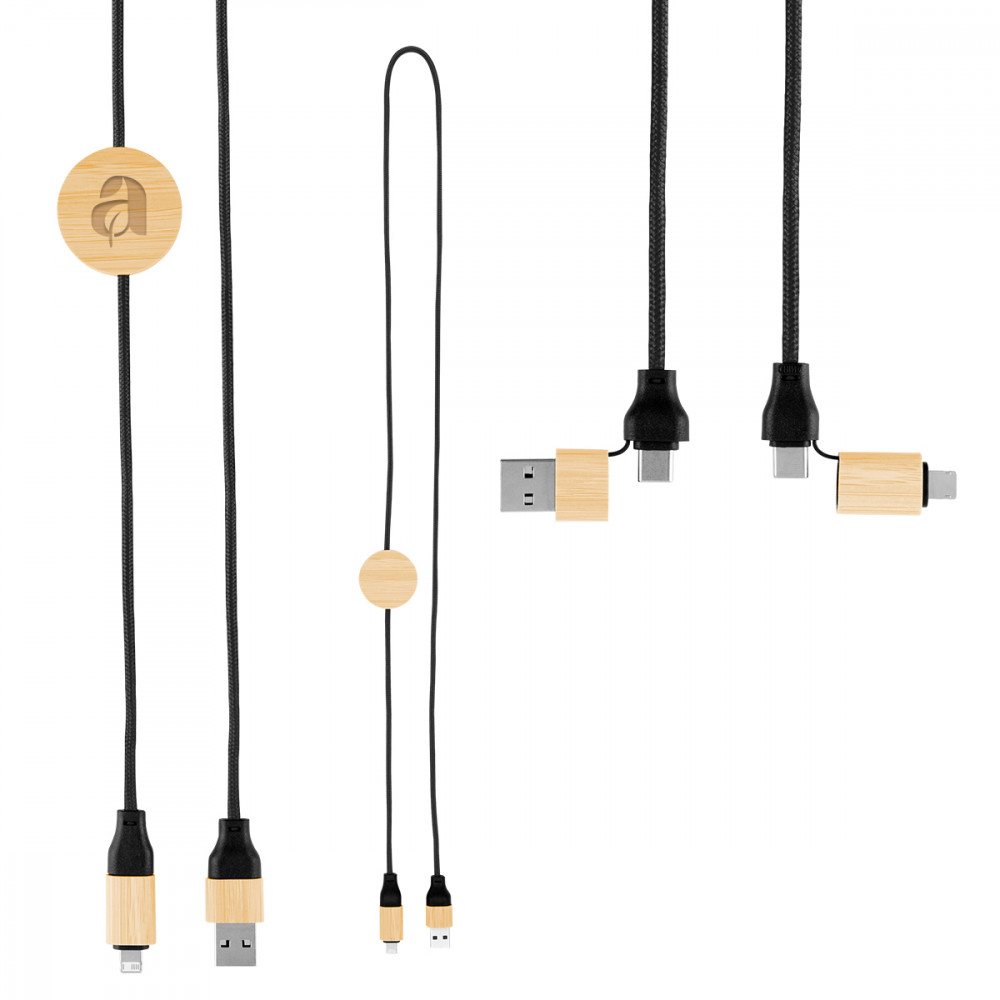 3' 60W Bamboo & rPET Fast Charging Cable 3' 60W Bamboo & rPET Fast Charging Cable