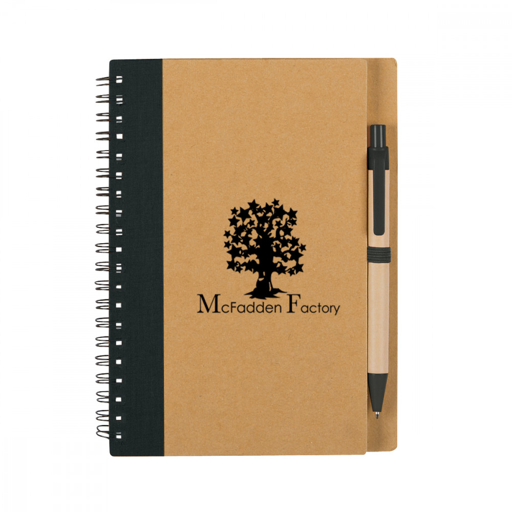 Eco-Inspired Spiral Notebook & Pen Eco-Inspired Spiral Notebook & Pen
