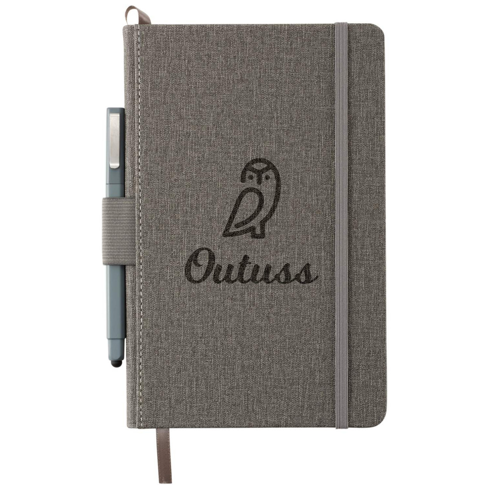 FSC® Mix 5.5" x 8.5" Heathered Hard Bound Journal