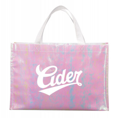 Iridescent Non-Woven Shopper Tote
